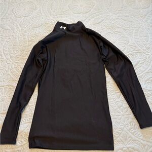 Under Armour Cold Gear Fitted, Black, Mock Neck,Long Sleeve Shirt.